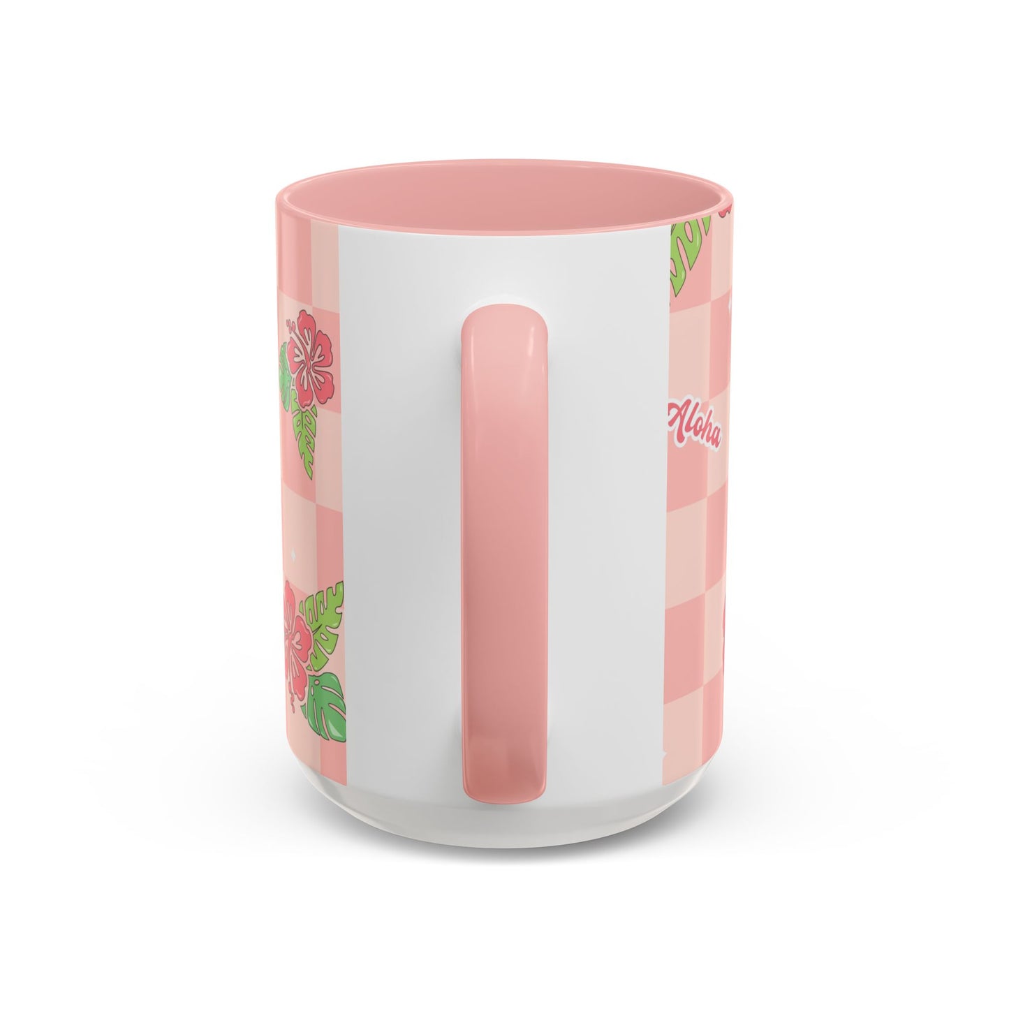 Retro Checkered Tropical Ceramic Mug