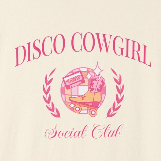 Disco Cowgirl Social Club Comfort Colors Graphic Tee