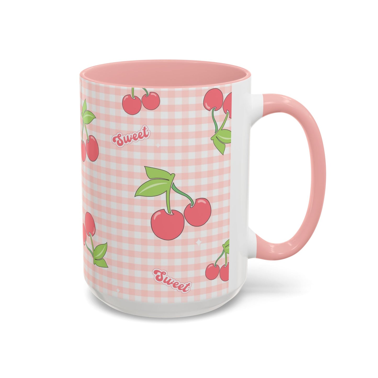 Cherries on Gingham Mug