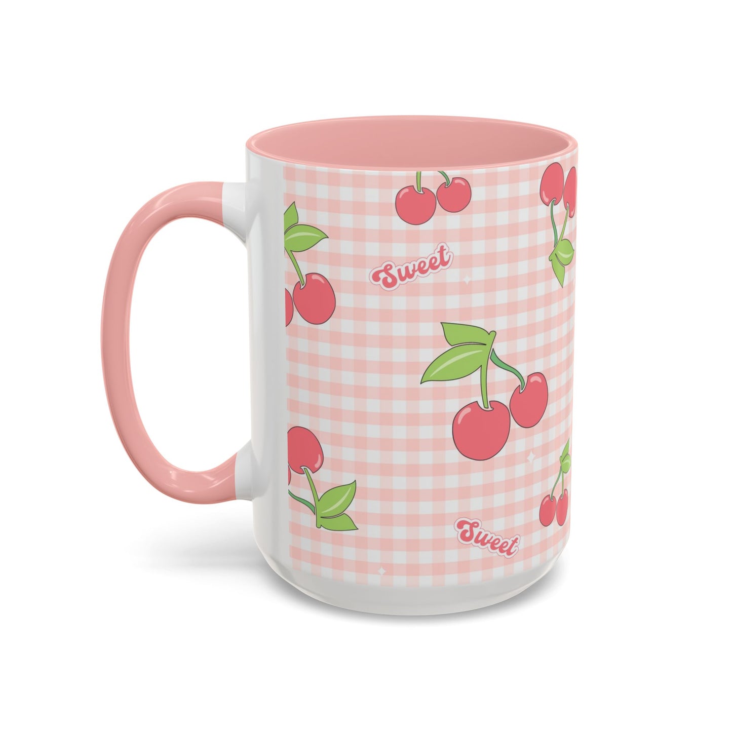 Cherries on Gingham Mug