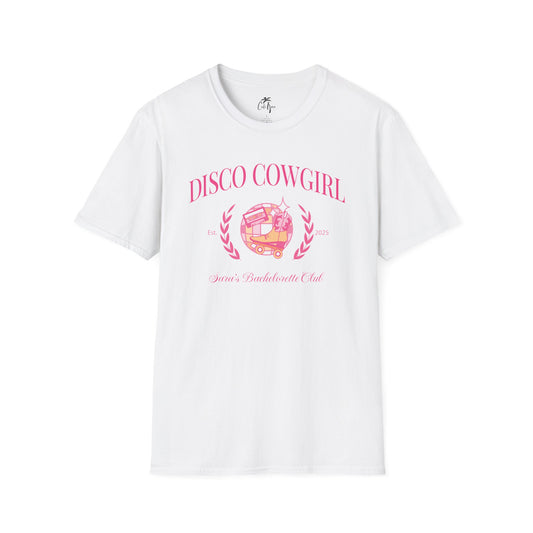 Custom Disco Cowgirl Bachelorette Club Tee
